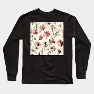 Vintage Floral Cottagecore Romantic Flower Design Long Sleeve T-Shirt